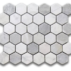 Antique Carrara Marble Hexagon