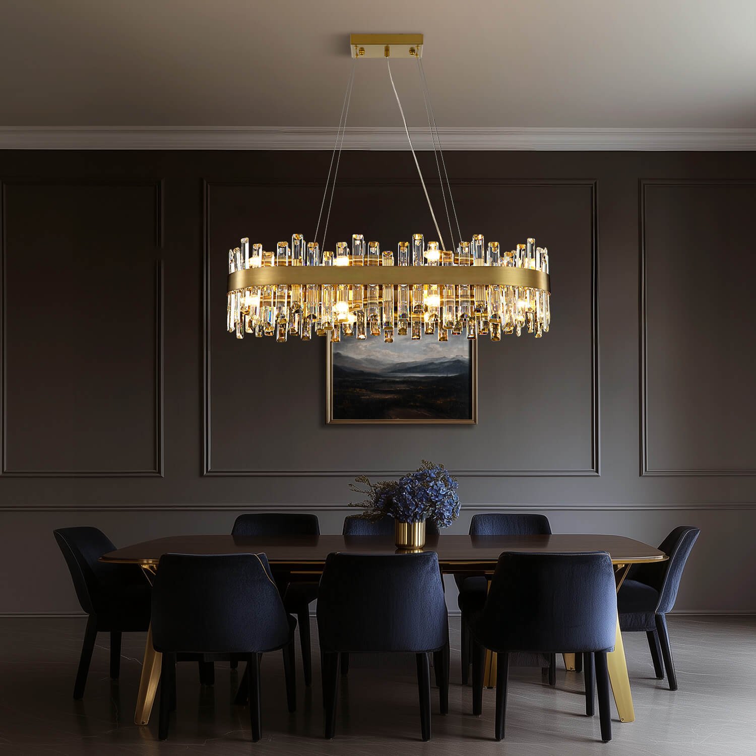 Luxora Elegance Gold Crystal Chandelier - Image 8