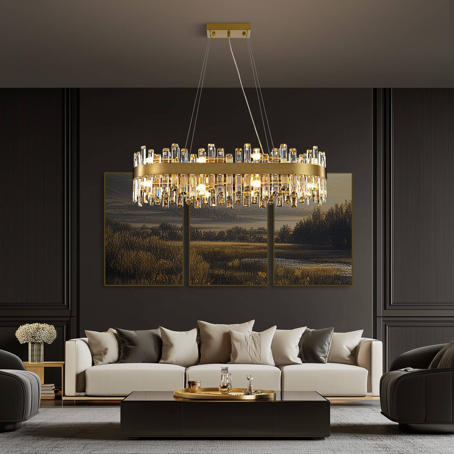 Luxora Elegance Gold Crystal Chandelier - Image 11
